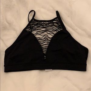 Black High Neck Bandeau/Bralette